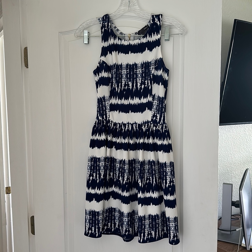 Navy and White Dress XS